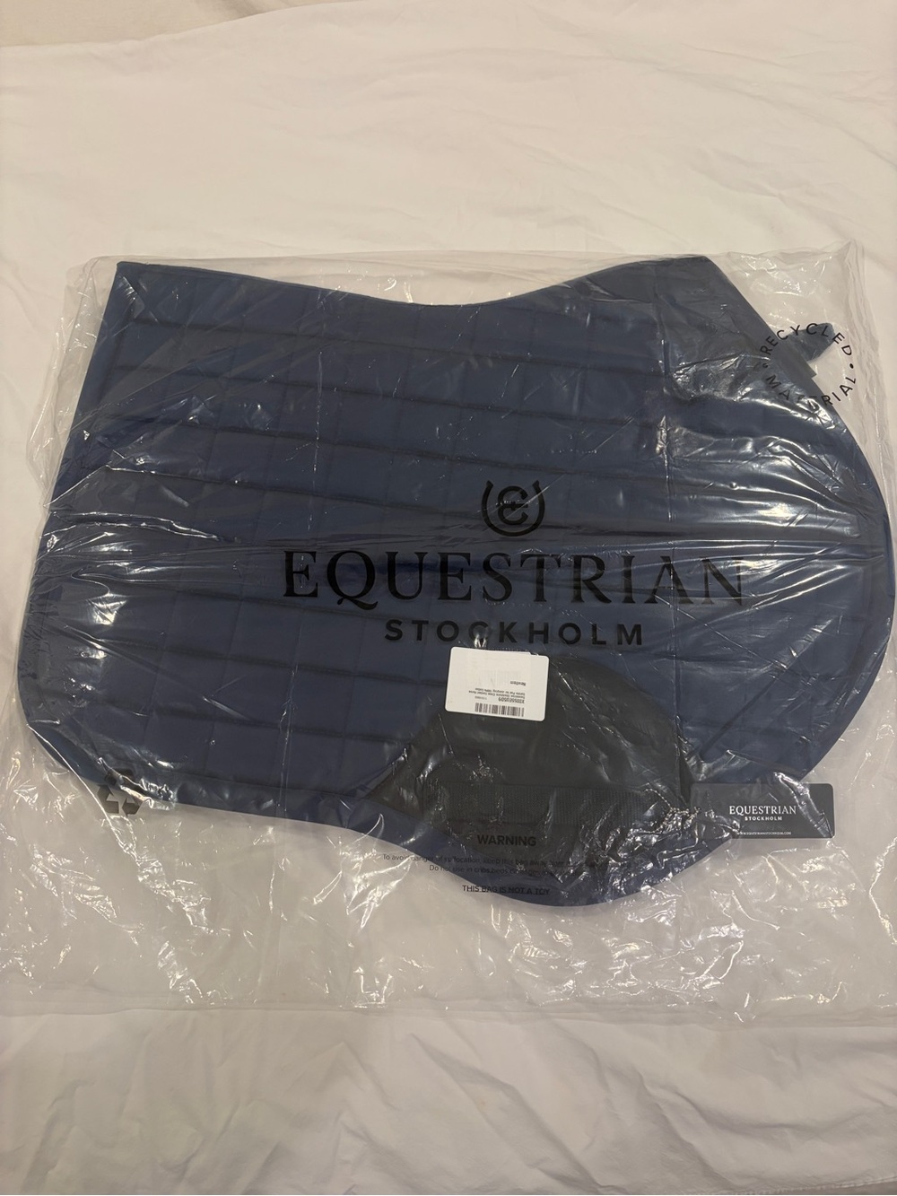 Equestrian Stockholm Navy Quilted Saddle Pad NWT